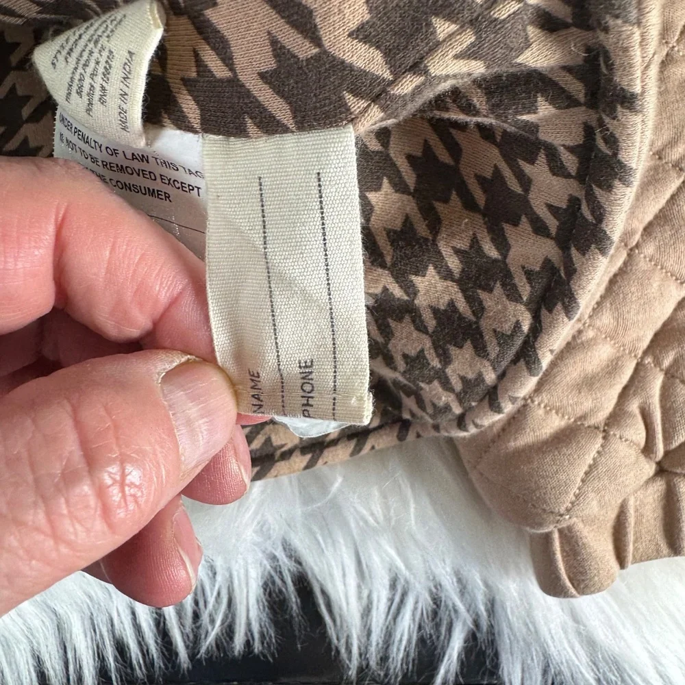 Makemake Organics 100% Organic Cotton Unisex Tan Quilted Hooded Jacket‎ Age 5-6